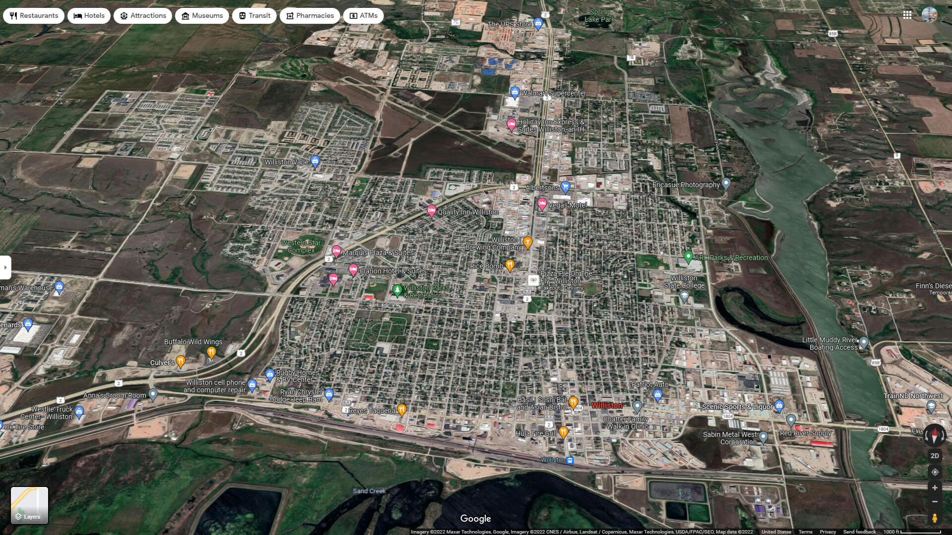 West Fargo Aerial Map North Dakota